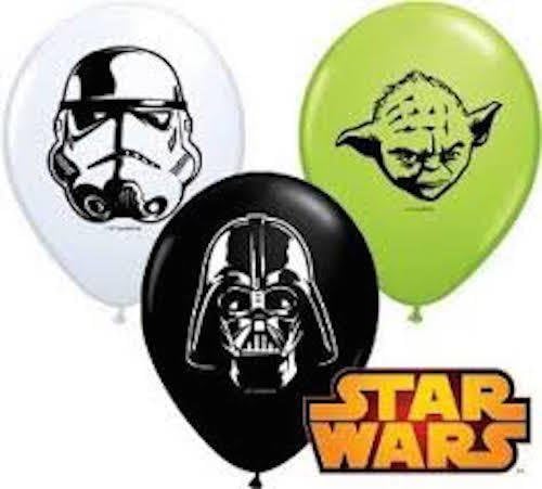 10 x Star Wars Faces Assortment 5" Qualatex Latex Balloons