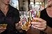 Avery Barn 16 oz Pint Beer Glasses - Casino Night Poker Blackjack Party Supplies Color Changing Playing Card Drinking Pub Glassware - Gift for Him - Set of 4