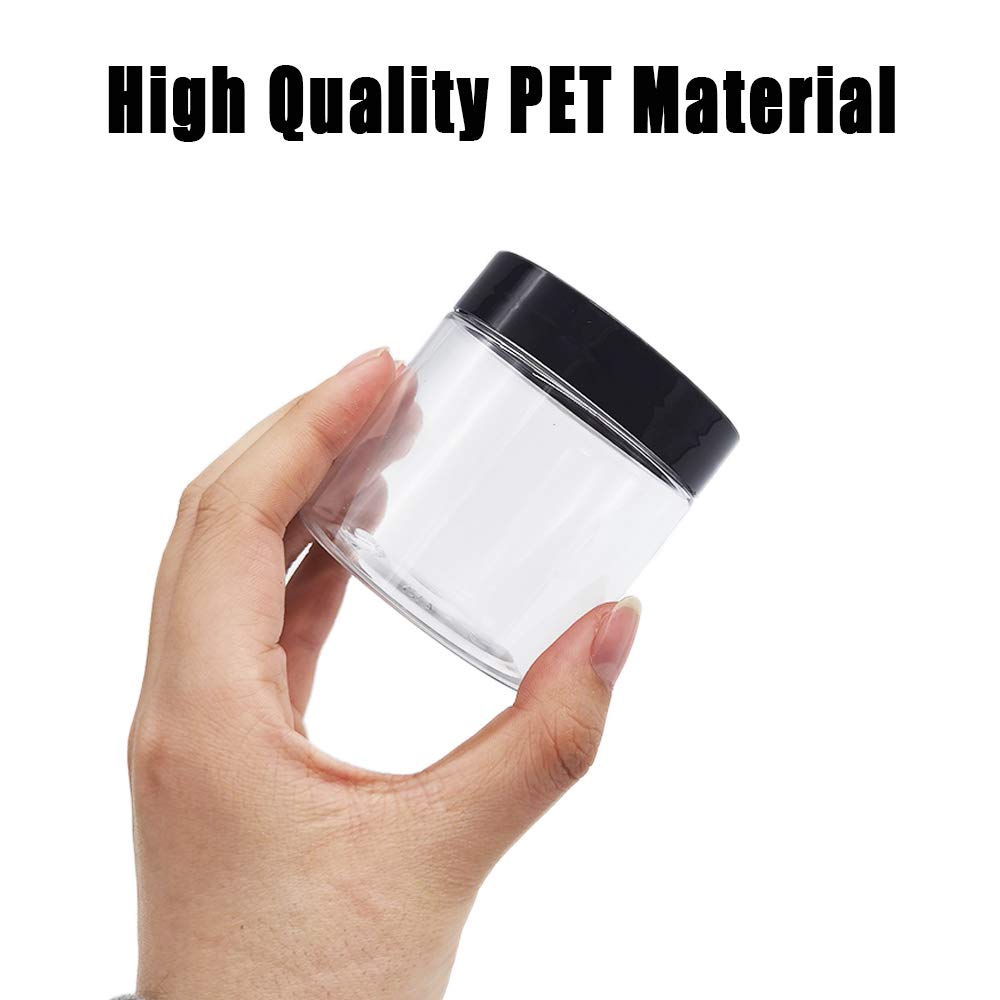 20 Pcs Plastic Slime Bottles, 4oz Empty Plastic Jars with Lids, Clear Slime Storage Containers for Lotion, Cosmetics, Food, Crafts, Candy, Gifts : Beauty