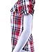 Ladies' Code Women's Short Sleeve Checkered Plaid Button Down Shirt Top