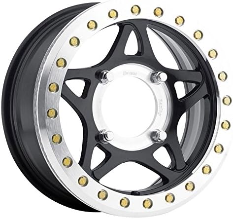 4/136 Walker Evans Racing Beadlock Racing Wheel 14x7 5.0 + 2.0 Gloss Black - Fits: Bombardier Outlander 330 2x4 H.O. 2003-2005