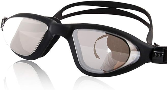 Amazon 大人用スイミングメガネ 紫外線防止飛散防止防曇プロフェッショナルスイムゴーグル 男性用女性用調節可能ストラップスーツ ユース Hdレンズ シリコンフレーム Black Baori スイミングゴーグル