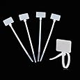 Amgate 100 Pcs Write on Ethernet Wire Zip Ties Cable Mark Tags Nylon Power Marking Label (100pcs)