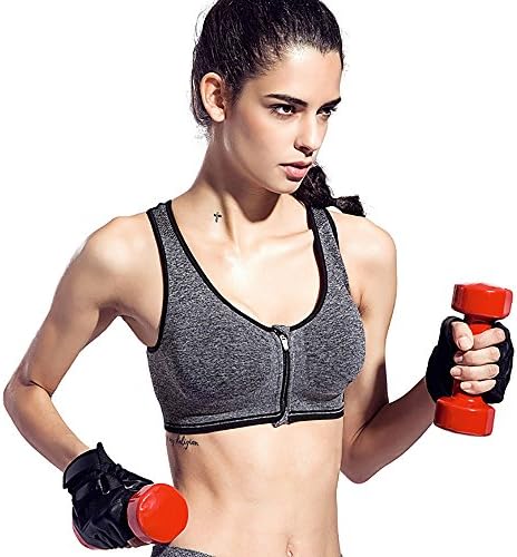 God Sweet Racerback Tank Tops Front Closure Sports Bras Workout Clothes for Women(S/M, Black)