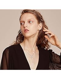 Sllaiss 925 Sterling Silver Classic Cross Pendant Necklace, God in My Heart Faith Hope Christian Religious Jewelry, Sets with Swarovski Zirconia