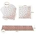 OUGOLD 2Pcs 12x108inch Disposable Rectangular Tablecloth Rose Gold Set Sequins Table Runners and 54x108inch Table Cloths Plastic Table Runner for Rose Gold Party Decorations (A-Rose Gold)