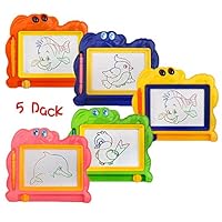 5 Piece Mini Magnetic Drawing Board for Kids - Travel Size Erasable Doodle Board Set - Small Drawing Painting Sketch Pad - Perfect for Kids Art Supplies & Party Favors,Prizes for Kids Classroom