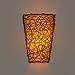 It's Exciting Lighting IEL-2110 Shade with Wicker and Flicker Sconce, Tan Shade With Brown Wicker, Battery Operated, Lightweight And Mobile