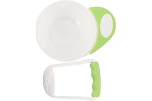 SKISUNO Baby Food Mash Bowl and Manual Grinder for Infants, Portable Feeding Bowl with Masher, Suitable for Weaning and Trave