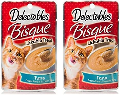Delectables Bisque Lickable Treat - Tuna - by HARTZ 2 Pack