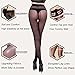 MERYLURE 40 Den Semi Sheer Pantyhose Control Top Sexy T Crotch Shadow Toe Tights (Medium, Black)