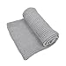 Premium Winter Solid Color Knit Infinity Loop Circle Scarf, Light Grey