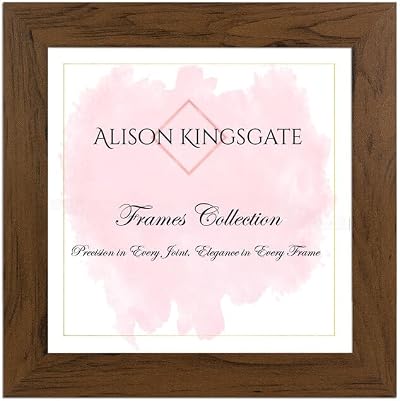 Alison Kingsgate Modern 12x12 Walnut Frame Engineered Wood Perspex Front
