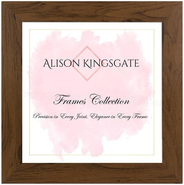 Alison Kingsgate Modern 12x12 Walnut Frame Engineered Wood Perspex Front