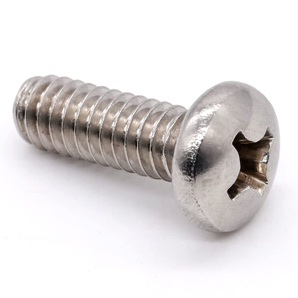 M6-1.0 x 8mm (30 pcs) Pan Head Machine Screws, 304 Stainless Steel 18/46, Full Thread, TV Screws, Connection Bolts, Round Head Phillps Drive — image 1
