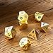 TecUnite 7 Metal Polyhedral Dice Set Role Playing Game Dice Set with Storage Bag