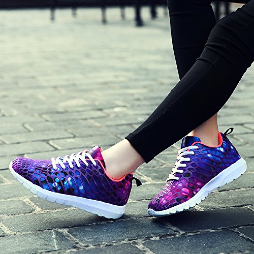 Mysky Fashion Unisex Women Men Leisure Camouflage Comfortable Cross Tie Mesh Running Sport Shoes Sneakers - Thumbnail 4