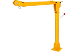 Migoda Davit Crane, 1100 lbs Truck Crane, 360° Swivel Manual Crane for Truck, Crane Hitch for Lifting Goods in Construction, Forestry, Factory, and Transport