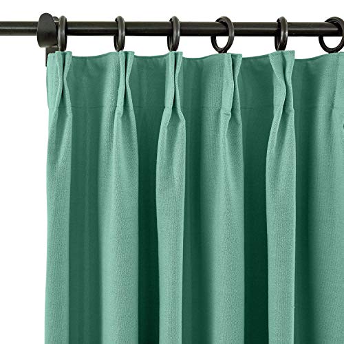 Macochico Polyester Cotton Room Darkening Curtains Pinch Pleated