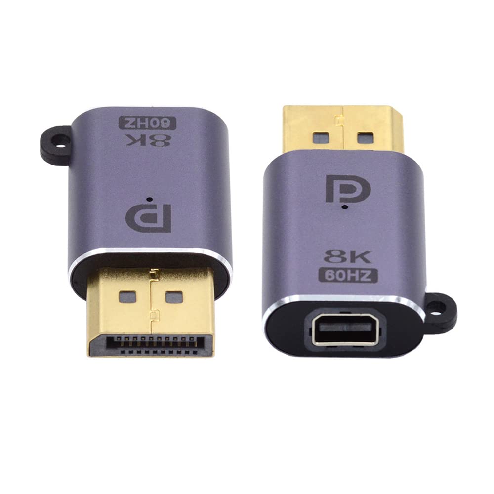 NFHK Mini DP Female 8K 60hz to DisplayPort 1.4 Male Adapter Ultra-HD UHD 4K 144hz 7680 * 4320 for Video PC Laptop Monitor — image 1