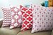 Cukudy 18x18 Inches Geometric Pattern Canvas Cotton Decorative Throw Pillow Cover (Set of 4)