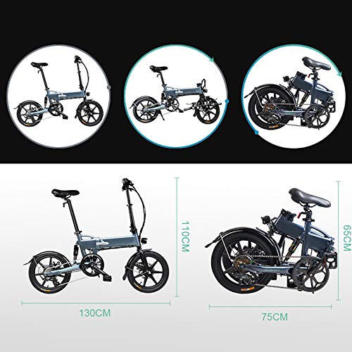 🥇Bicicletta elettrica Pieghevole, City Bike Pieghevole, Pieghevole Bici  elettrica Bicicletta in Lega di Alluminio da 16… | Discount Pesca