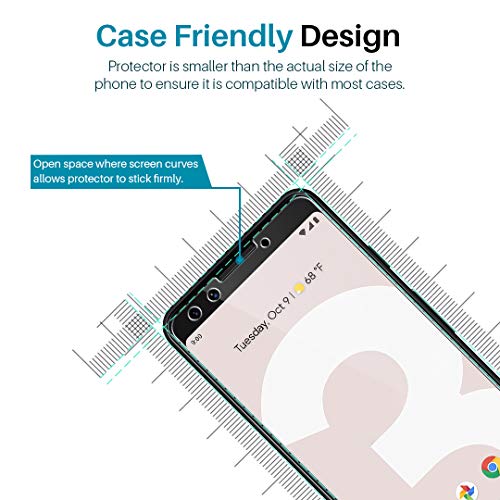 image for [3 Pack] LK Screen Protector for Google Pixel 3, Tempered Glass [HD-Cl