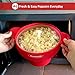 Microwave Air Popcorn Popper - Silicone Popcorn Maker Bowl for Home - Free of PVC & BPA - Healthy Instant Kernels Popping - Save on Popcorn Machine and Bags