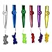 Metal Kazoo Musical Instruments Flutes, 6 Colors,Guitar,Ukulele, Violin, Piano Keyboard, Kazoos With Lanyards (06)