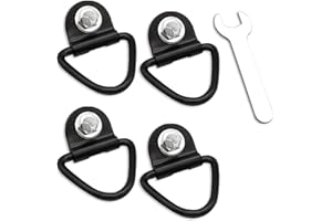 UEYGHEP Tie Down Kit 4 Pack for Ruffland Kennel-D-Ring Kit, 1000lb Load Capacity, Includes Wrench-Easy Installation