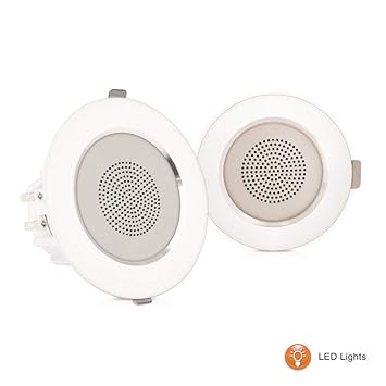 Pyle Ceiling Speakers In Wall In Ceiling Dual 3 5 Inch Speaker System High Compliance Tweeter 2 Way Flush Mount Aluminum Frame Speaker Pair With Built In Led Lights White Pdicle35 Price Buy Pyle Ceiling Speakers In Wall