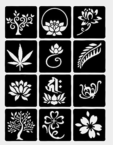 tattoo stencil various patterns new henna designs set of 10 pricepulse