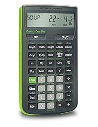 Calculated Industries concretecalc Pro 4225 Advanced Yard, pies, pulgadas, y fracción Calculadora para hormigón