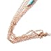 Layered Necklaces Long Chain Hamsa Hand of Fatima Evil Eye Necklaces Pendant for Women Rose Gold
