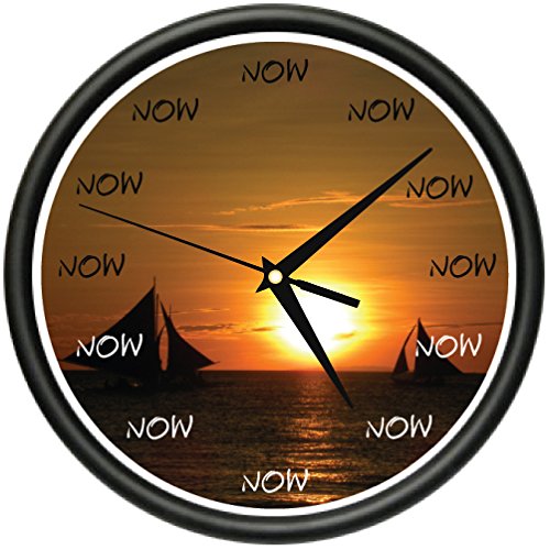 Photo 1 of SignMission The TIME is Now Wall Clock Boats Sailboat Captain Marina Dock Sailing Boat Gift