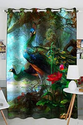 Amazon Com Custom Charming Peacocks In The Jungle Blackout