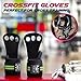 Crossfit Gloves for Girls and Men - Leather Hand Grips with Detachable Wrist Support for Pull Ups, Crossfit Training, WODs, Kettlebells & More - Gymnastics Hand Grips 3 Hole