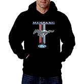 Lucky Ride Mustang Logo Ford Symbol Mens Sweatshirt Hooded Pullover Hoody