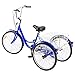X-Treat Tricycle Adults Single Speed Tricycle with Adjustable Seat Wheel Size 24 inches Steel Rims Help Riding Light and Smooth Large Fold Down Rear Basket for Storage with a Bellthumb 2