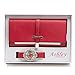 Women's Essentials - Matching Women's Watch & Colorful 2 Layer Design Wallet Gift Set - ST10234 Red