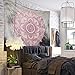Alynsehom Tapestry Mandala Wall Hanging Decor Pink and Gray Indian Hippie Bohemian Flower Gypsy Decoration Beach Blanket Dorm Room Bed Sheets