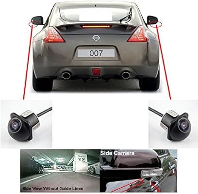 amazon com pair car auto 20mm hole drilling side view camera side mirror mount reverse mirrored image with no parking assistance lines cam safe turning no blind spot for car monitor stereo rca pair car auto 20mm hole drilling side view camera side mirror mount reverse mirrored image with no parking assistance lines cam safe turning no blind