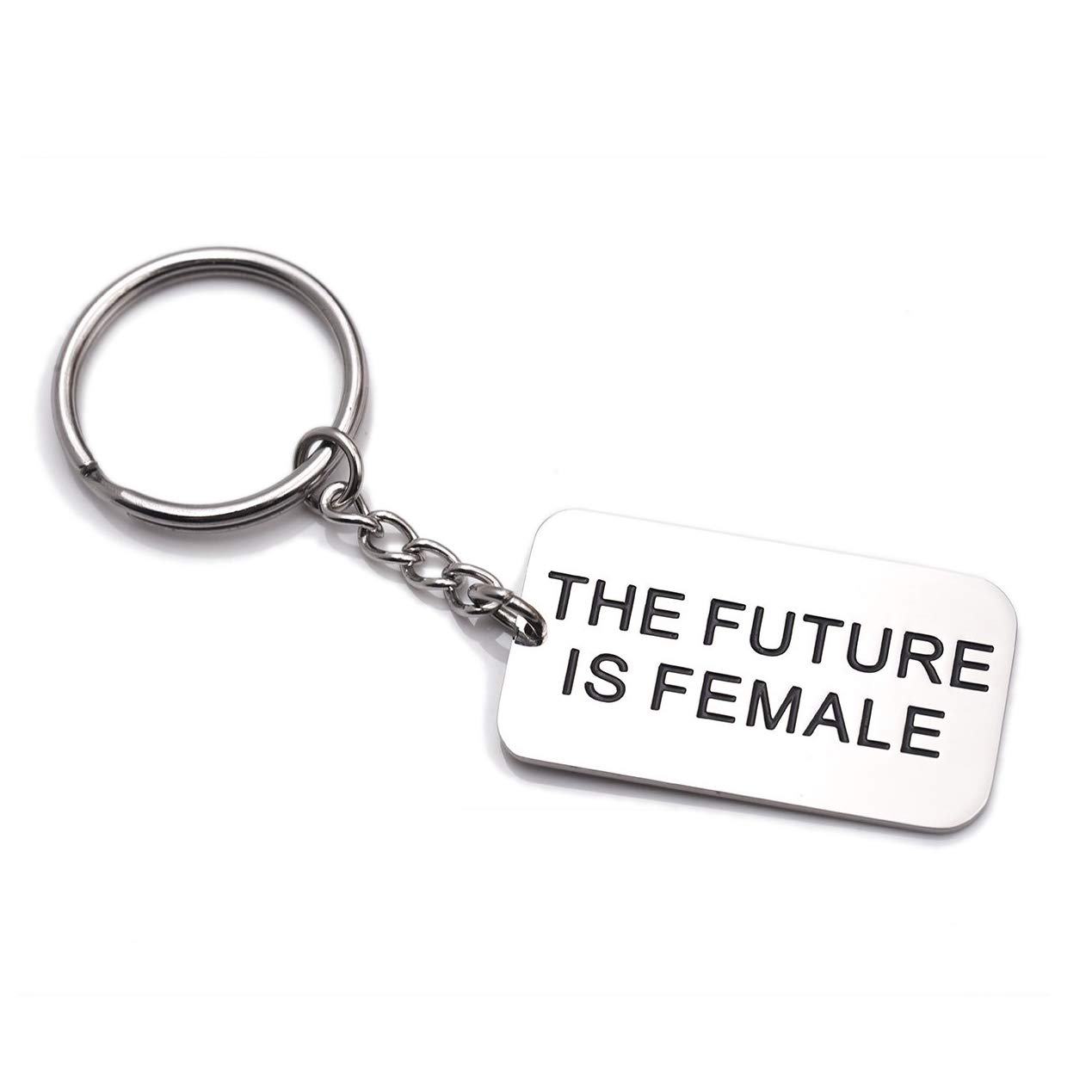 LParkin The Future is Female Stainless Steel Keyring Feminist Gift