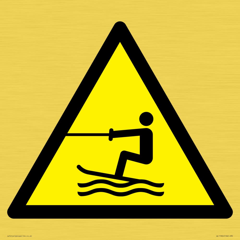 W045 Warning: Towed water activity area Sign - 300x300mm - S30 — image 1