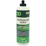 3D Carnauba Wax - High Gloss, Deep Shine Brazilian Carnauba Liquid Wax - Long Lasting UV Paint Protection - Easy Application