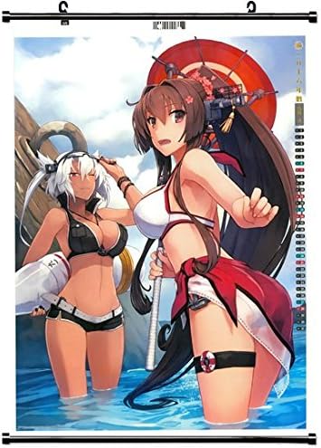 Hanging Poster Avage Kantai Collection Megane Musashi Kancolle See Through Shizuma Yoshinori Swimsuits Umbrella Wet Yamato (20x28 Inch)