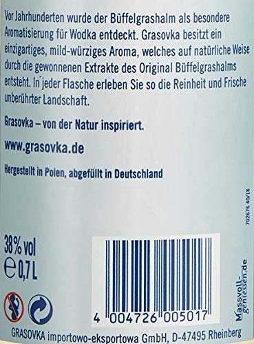 Grasovka Bisongrass Vodka 38%, 3er Pack (3 x 0.7 l) – Bild 5