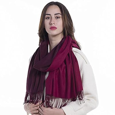 Niaiwei Womens 2 Tone Shawls Long Pashmina Wraps Warm Winter Tassel Scarf Niaiwei Womens 2 Tone Shawls Long Pashmina Wraps Warm Winter Tassel Scarf