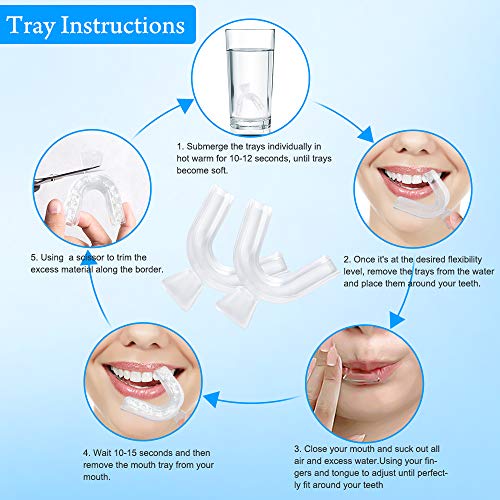 Teeth Whitening Kit, Home Teeth Whitening Gel, Teeth Whitening Light, Effectively Removes Stains for Whiter Teeth, Without Pain or Sensitivity,10x Tooth Whitening Gel 2X Tooth Shells