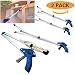 2 Pack - Reacher Grabber Pick Up Tool, 32" Foldable Reachers Grabbers Mobility Aids, Extender Gripper Tool, Claw Trash Garbage Picker